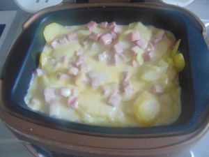 Recette PDT jambon au fromage à raclette