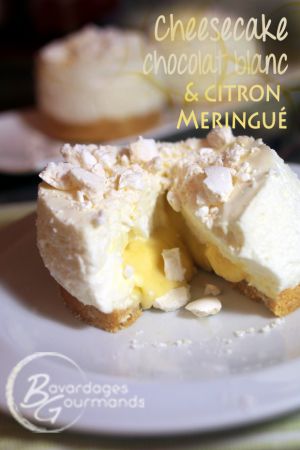 Recette #Bataille Food 9# Cheesecake façon tarte au citron meringuée au chocolat blanc