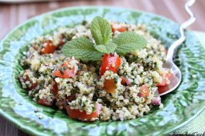 Recette Taboulé de quinoa à la menthe et au persil {recette} #IgBas #Vegan