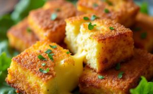 Recette Polenta à la Fondue au Fromage, Panée et Frite : Une Recette Italienne Savoureuse (sans gluten)