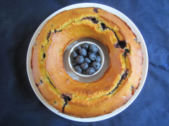 Recette Gâteau de polenta aux myrtilles