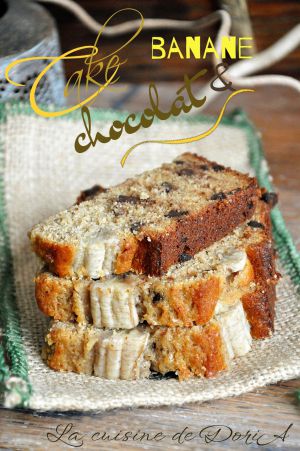 Recette Cake à la banane et pépites de chocolat noir
