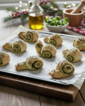 Recette Feuilletés escargots au pesto de mâche