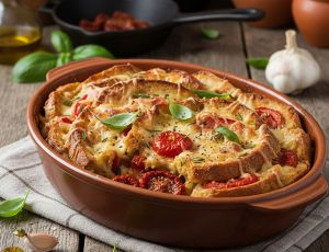 Recette Gratin de pain à la tomate : recette facile pour un plat anti-gaspi