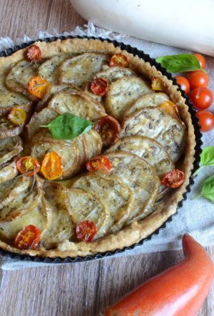 Recette Tarte à l'aubergine #végétarien