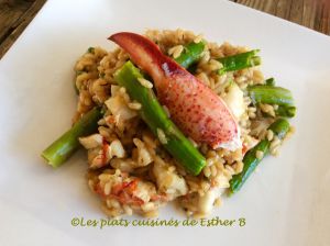 Recette Risotto au homard et aux asperges