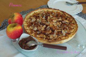 Recette Tarte aux pommes et confiture poires chocolat