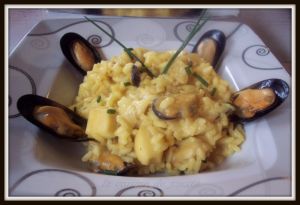 Recette Risotto aux calamars et moules