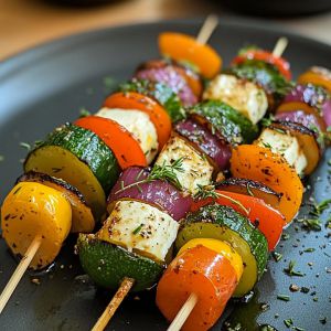 Recette Brochettes Légumes Chèvre Faciles et Savoureuses