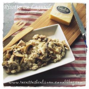 Recette Risotto au poulet, champignons & Laguiole