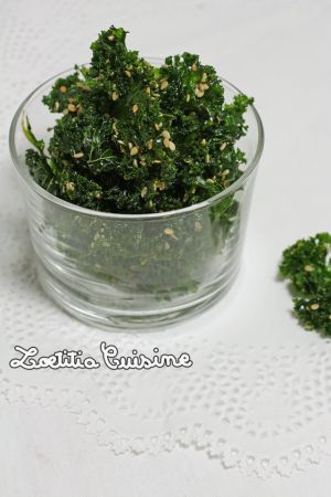 Recette Chips de Kale, érable, sésame et piment d’Espelette {Vegan}