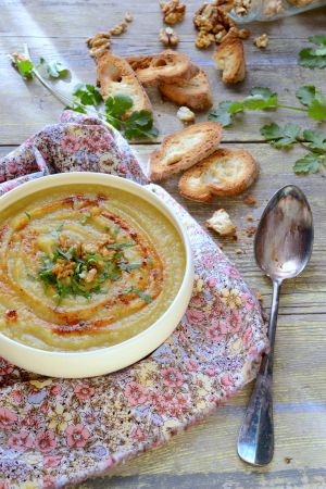 Recette Spicy velouté panais lentilles #vegan