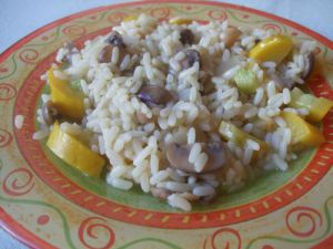 Recette Risotto aux champignons et courgettes