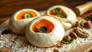 Recette Bao fusion au potimarron, shiitake et cébette : la recette gourmande