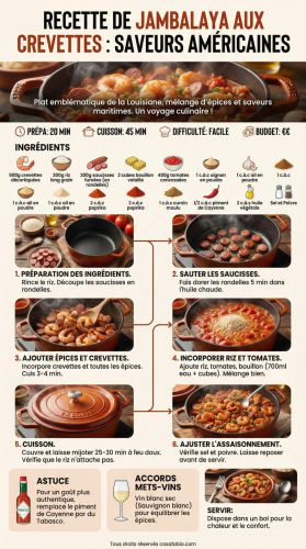 Recette Jambalaya aux Crevettes : saveurs Américaines