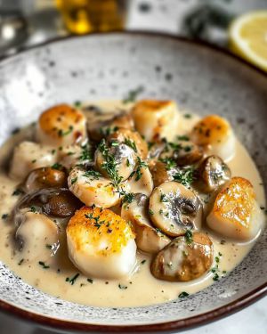 Recette Blanquette Saint-Jacques Champignons : Recette Rapide