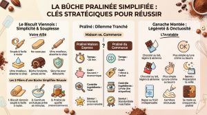 Recette Bûche chocolat praliné simplifiée : la recette inratable