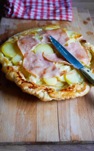 Recette Tarte tatin aux restes de raclette