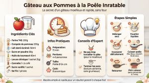Recette Gâteau pomme poêle : la recette express sans four