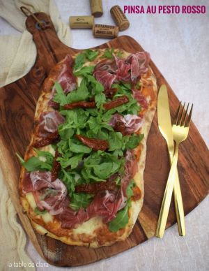 Recette Pinsa au pesto rosso