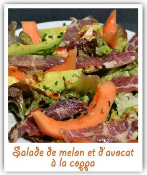 Recette Salade de melon et d'avocat à la coppa