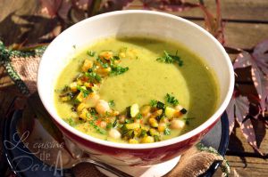 Recette Soupe de courgettes aux pois chiches