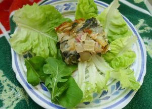 Recette Gratin de blettes au jambon et aux deux fromages