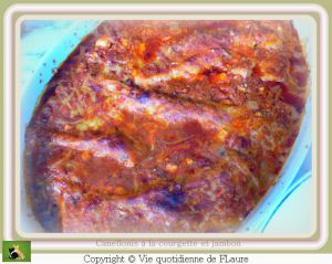 Recette Cannellonis à la courgette et jambon