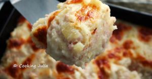 Recette Gratin de purée au jambon