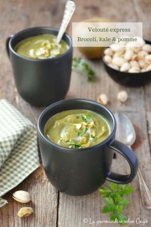 Recette Velouté express {Chou kale, brocoli & pomme} #detox #vegan