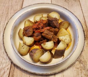 Recette Bœuf bourguignon chorizo à la tomate au Cookéo