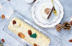 Recette Bûche Poire et noix de pécan