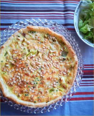 Recette Quiche poireaux, petits pois, haddock