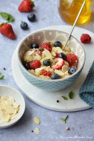 Recette Salade de quinoa aux fruits rouges #vegan #glutenfree