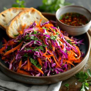 Recette Salade de chou rouge et carottes râpées : Recette facile et savoureuse