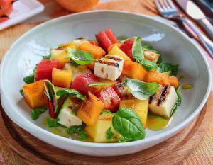 Recette Salade de melon et halloumi, une recette rafraîchissante