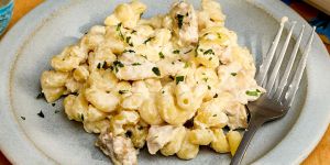 Recette Block of Cream Cheese Lemon Chicken Pasta