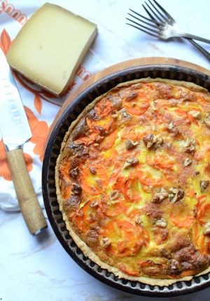 Recette Tarte carottes et fromage #végétarien