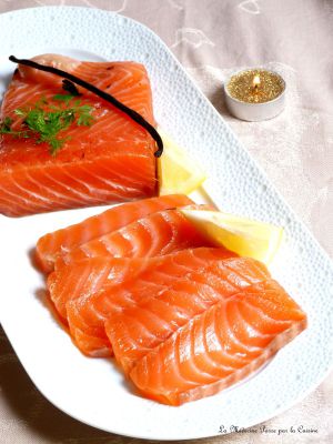 Recette Gravlax de saumon à la vanille pour les fêtes