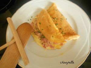 Recette Omelette jambon/gruyère