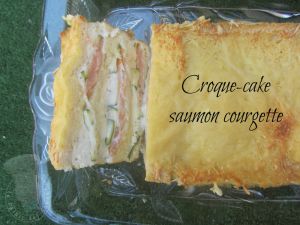 Recette Croque-cake saumon courgette