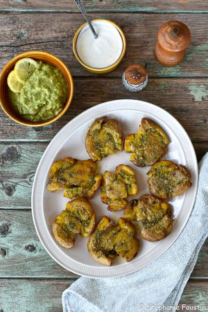 Recette Smashed potatoes (pommes de terre écrasées, ou tapées)