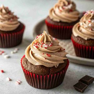Recette Peppermint Mocha Cupcakes – Coffee Chocolate Holiday