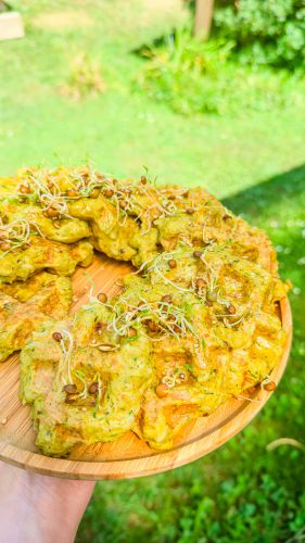 Recette Gaufre au riz et courgette