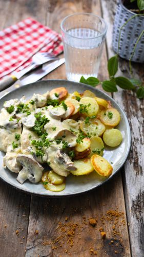 Recette Aiguillettes de poulet à la crème et Langres AOP