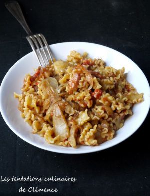 Recette Parpadelle à la sauce tomate anisé, fenouil et lardons