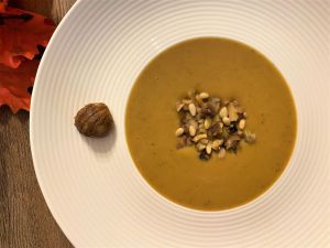 Recette Velouté de butternut, châtaigne et safran