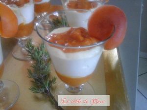 Recette Crème au mascarpone sur compotée d'abricots