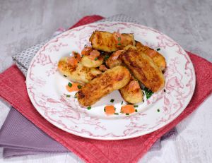 Recette Croquettes de pommes de terre aux poireaux et  saumon fumé
