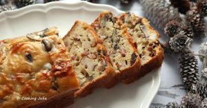 Recette Cake au boudin blanc, cèpes et parmesan